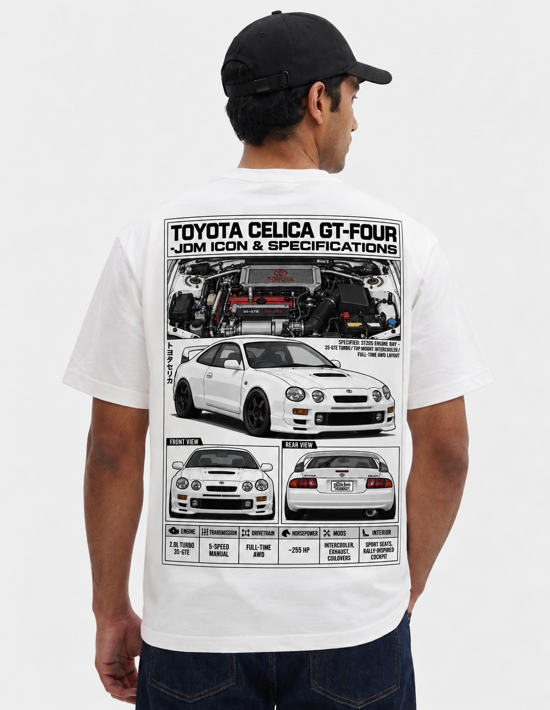 Toyota Celica GT-Four Graphic T-Shirt – White