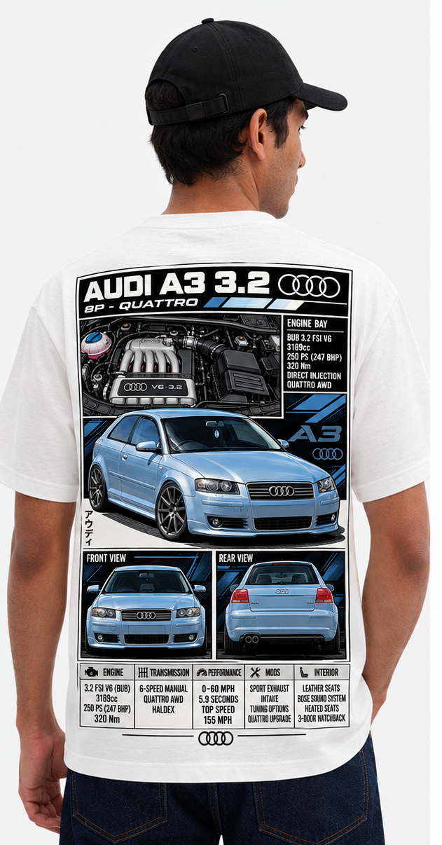 Audi A3 3.2 Quattro Graphic T-Shirt