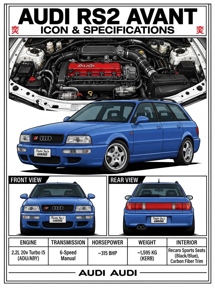Standalone Audi RS2 Avant print artwork
