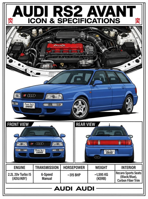 Standalone Audi RS2 Avant print artwork