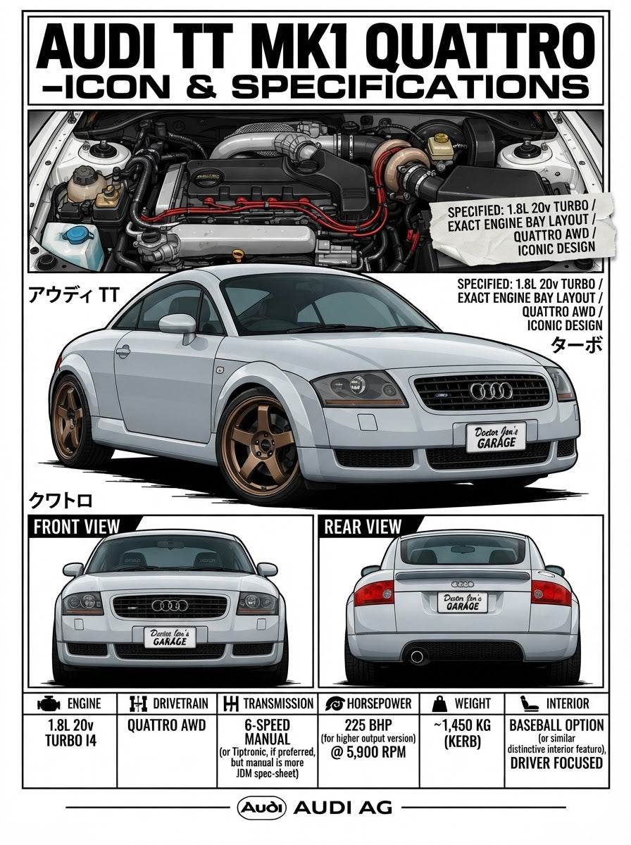 Audi TT Mk1 Quattro standalone artwork for printing