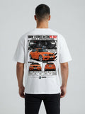 BMW 1 Series M Coupe E82 shirt print shown on model back
