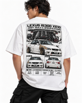 Lexus IS300 XE10 drift graphic T-shirt model back view
