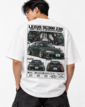 Lexus SC300 Z30 drift graphic T-shirt model back view