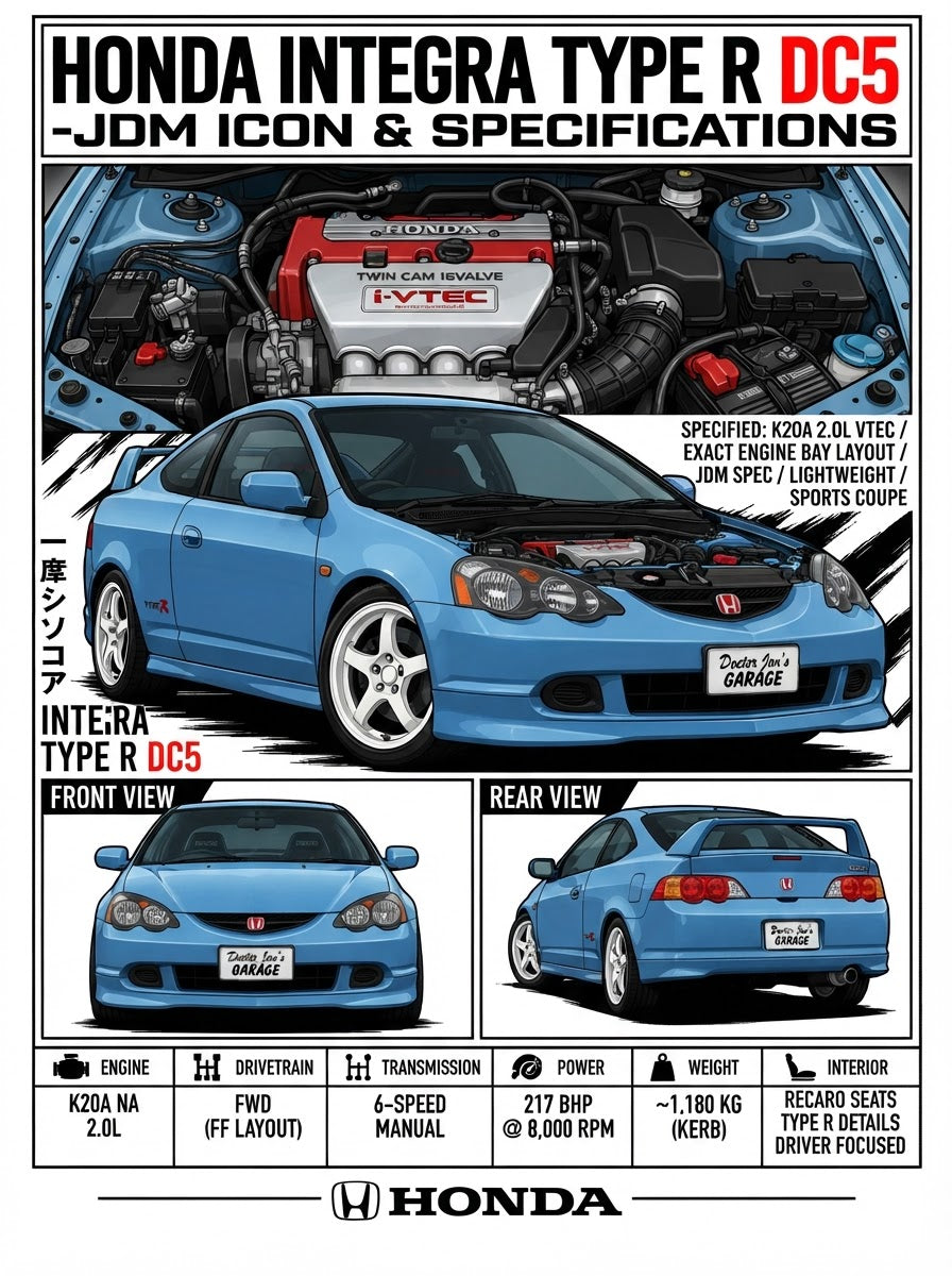 Standalone Honda Integra Type R DC5 printable artwork graphic