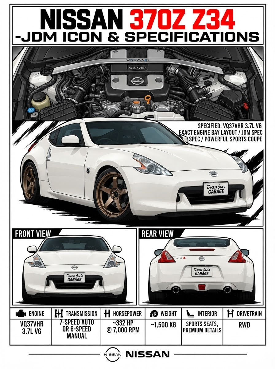Nissan 370Z Z34 standalone technical print artwork