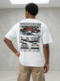 Toyota Celica ST185 GT-Four T-shirt photo with back graphic on model