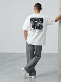 Toyota Starlet GT Turbo EP82 T-shirt photo with back graphic on model