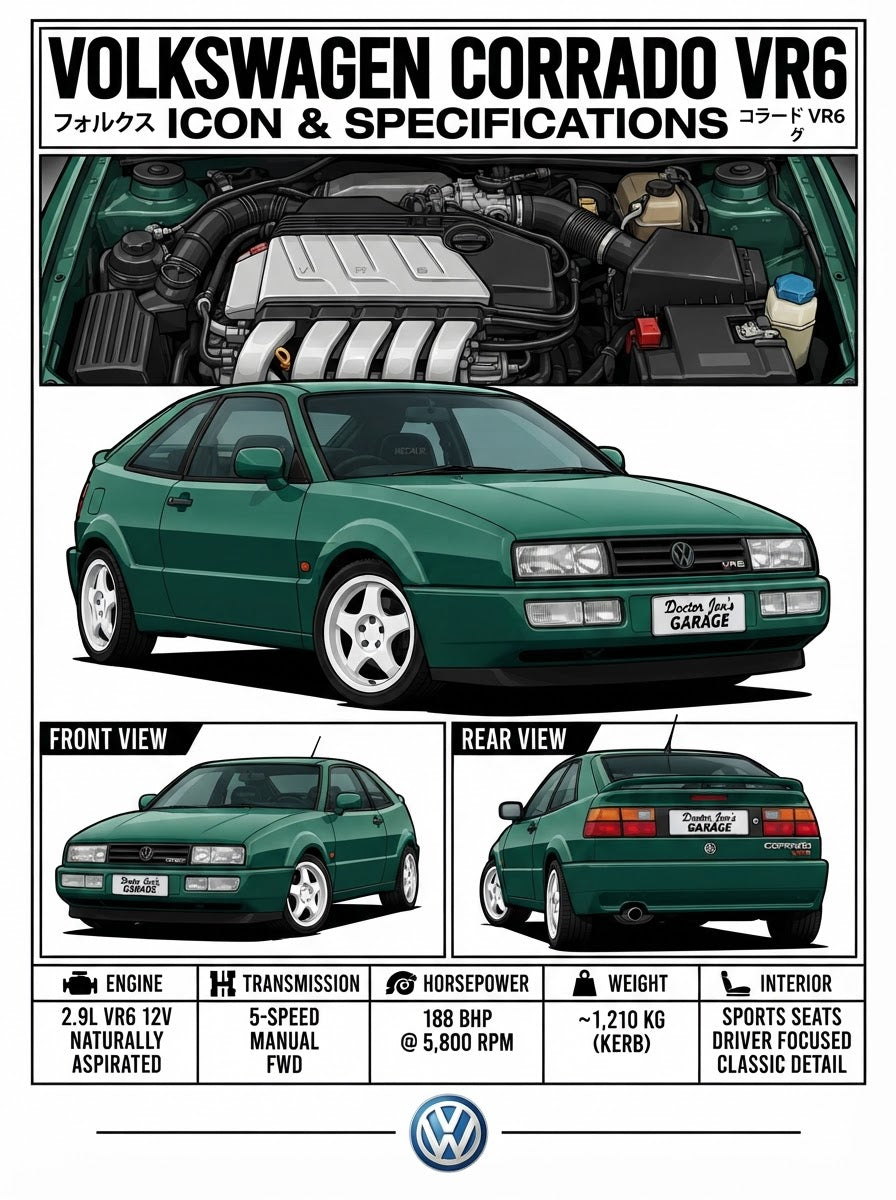 Volkswagen Corrado VR6 standalone artwork for printing