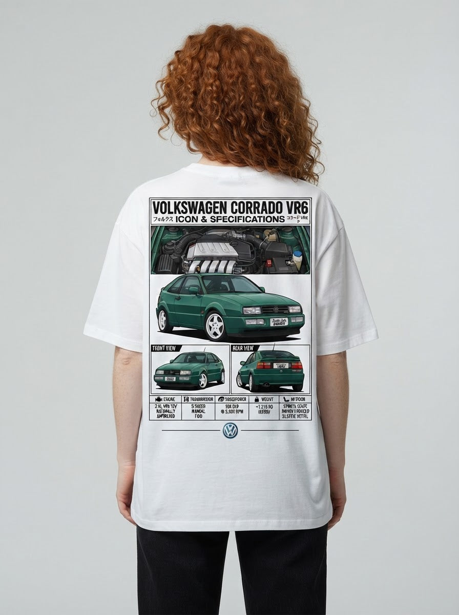 Volkswagen Corrado VR6 shirt modeled from behind