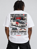 Honda Integra Type R DC2 – I Know What I've Got Graphic T-Shirt — White shirt mockup on back of model