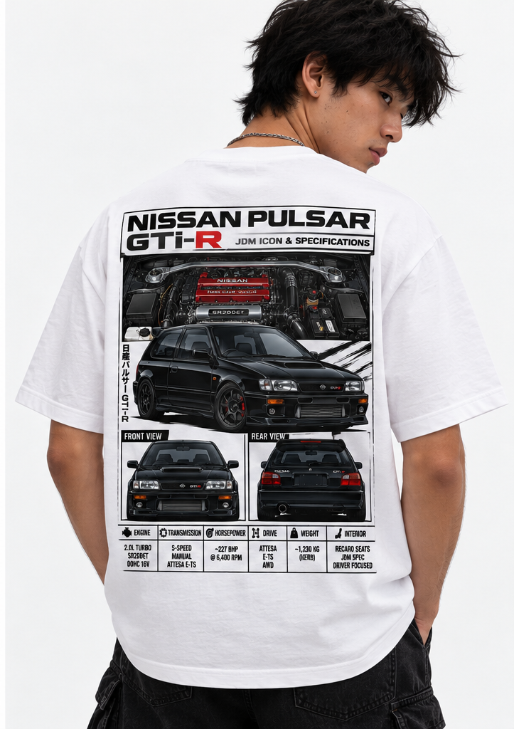 Nissan Pulsar GTI-R Graphic T-Shirt — White